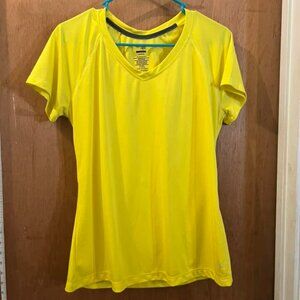 🐻Size L - Danskin Now - Bright Yellow Short Sleeve Activewear Tee